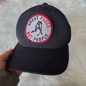 NWOT  "Shoot Pucks Not People" Baseball Hat